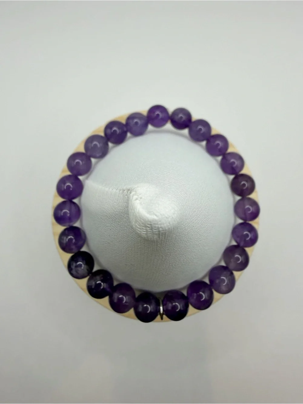 Purple Beaded Bracelet with Angel Wing Charm - Women Jewelry